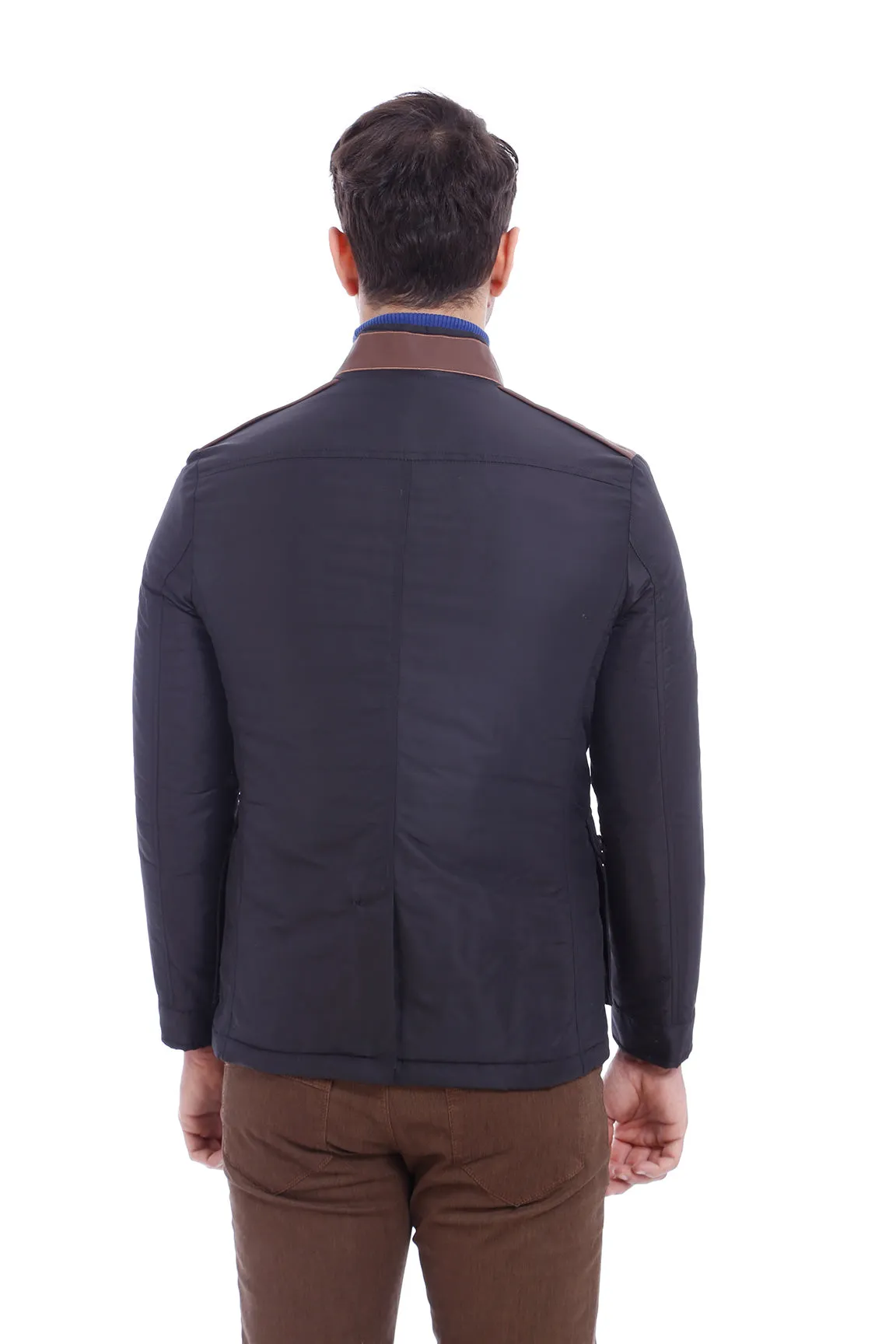 4 Pocket Snap Short Black Coat-Wessi