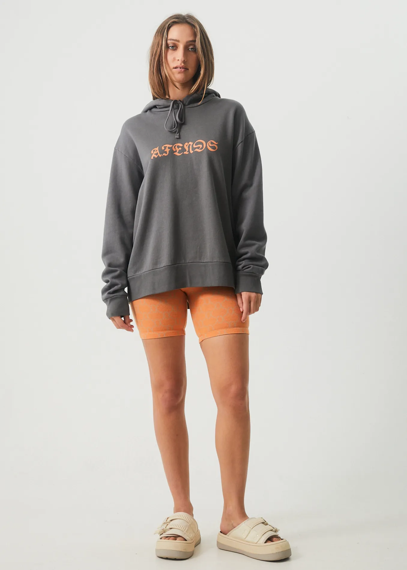 AFENDS Womens Morton - Hoodie - Steel