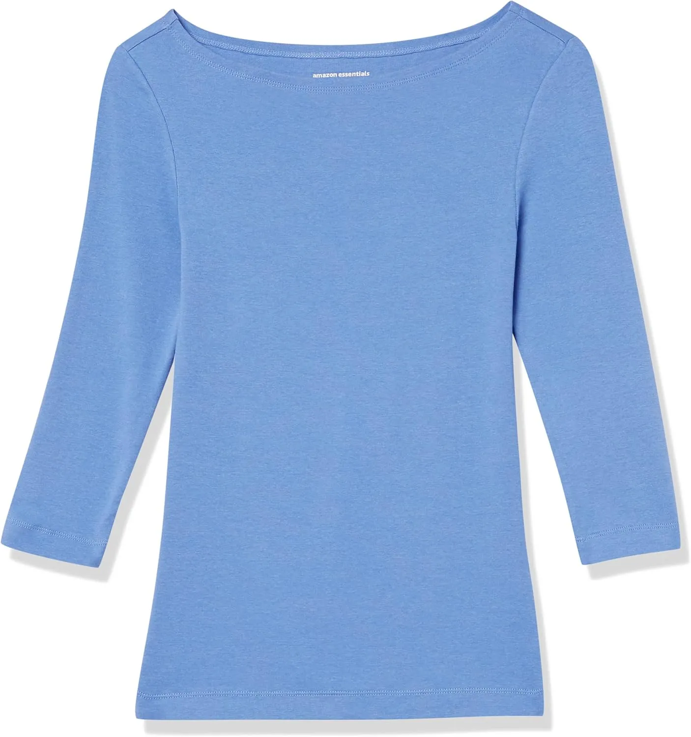 Amazon Essentials Women's Slim-Fit 3/4 Sleeve Boat Neck T-Shirt