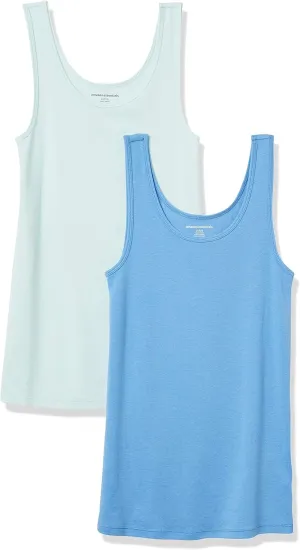 Amazon Essentials Women's Slim-Fit Tank Top, Pack of 2