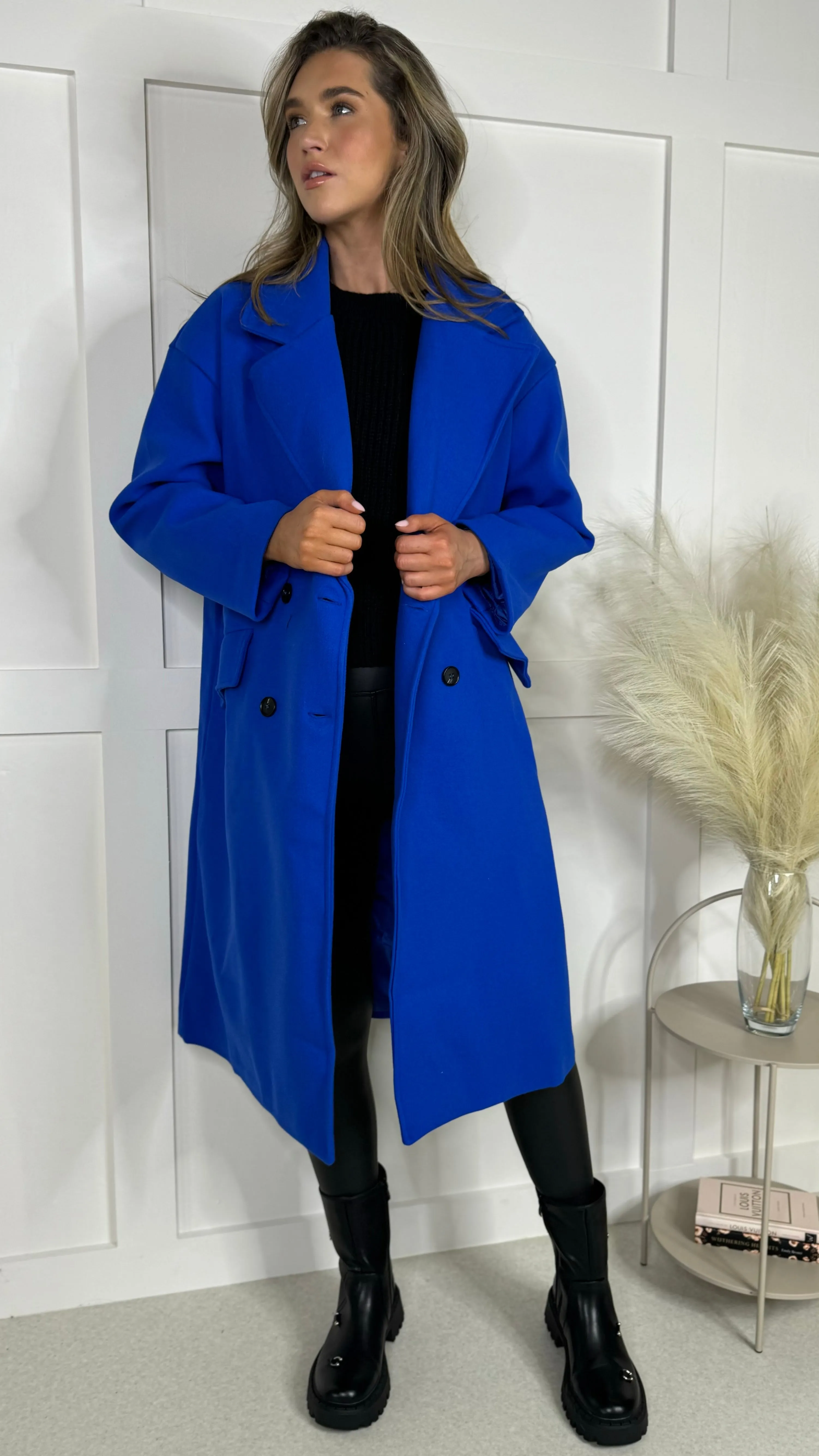 Arielle Blue Oversized Coat
