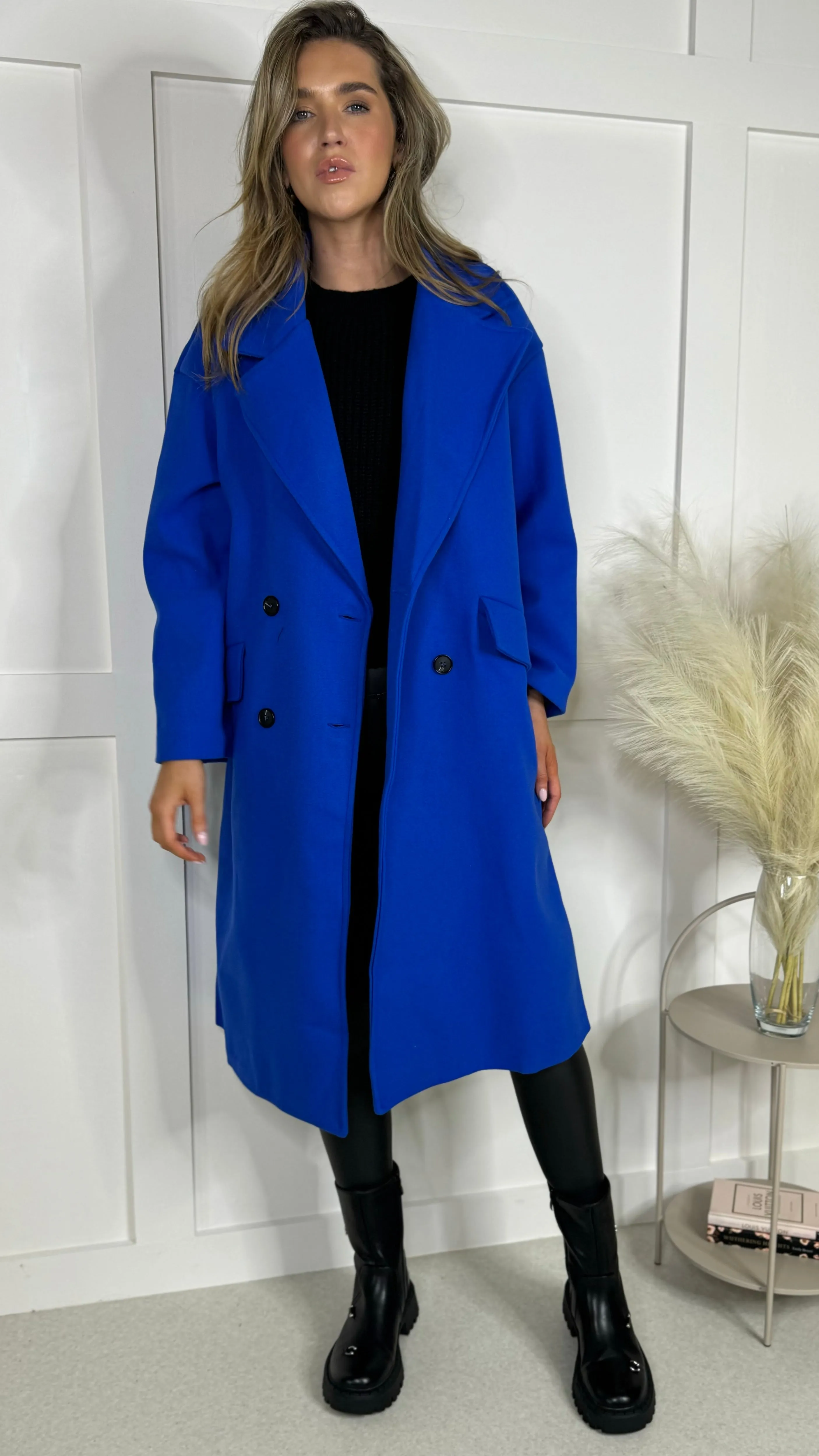 Arielle Blue Oversized Coat