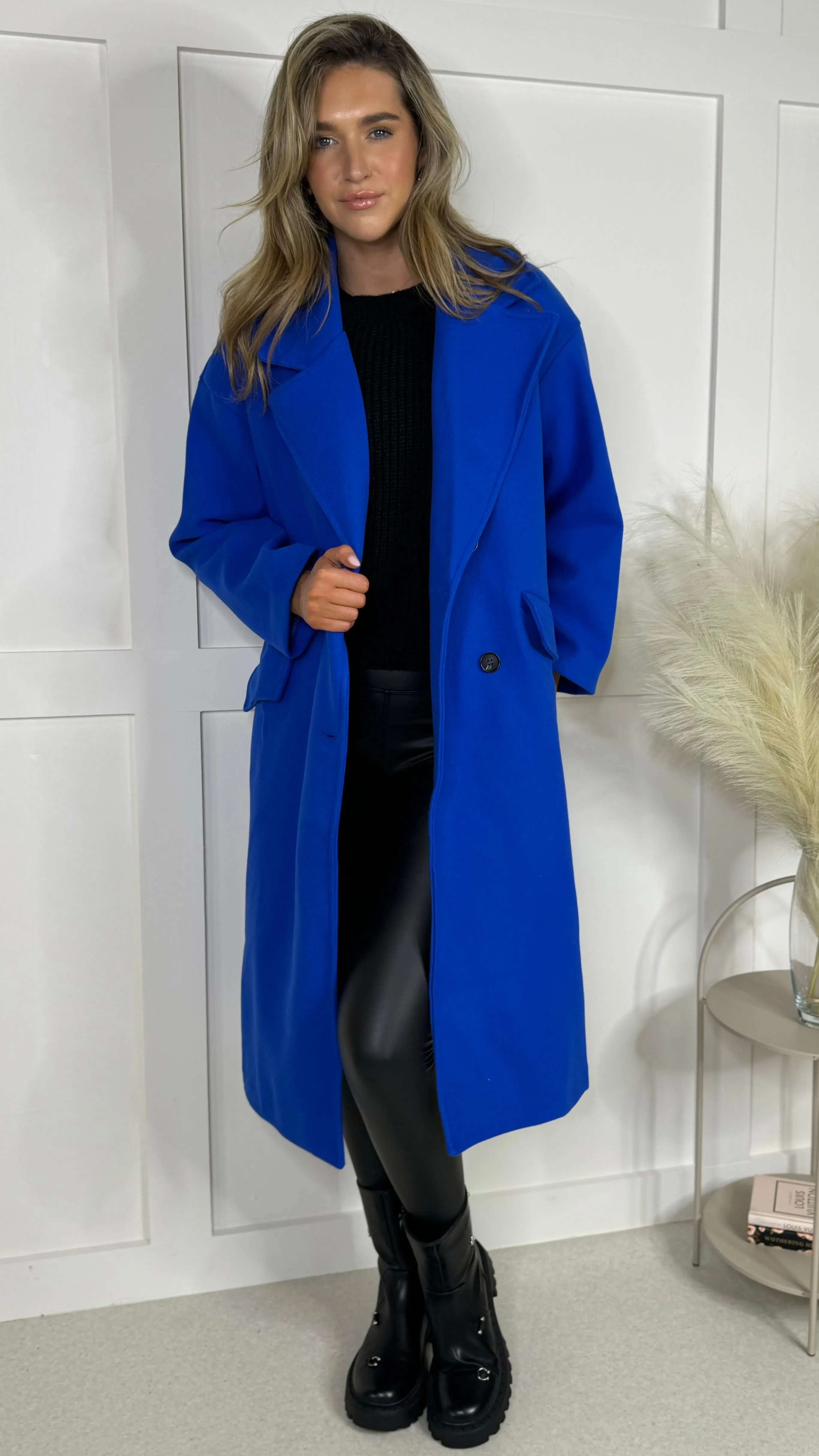 Arielle Blue Oversized Coat