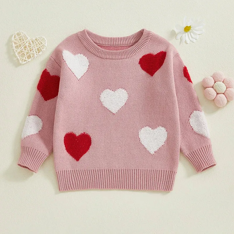 BIG HEARTS Knitted Sweater