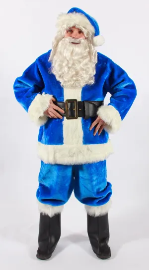 Blue Plush Santa Suit