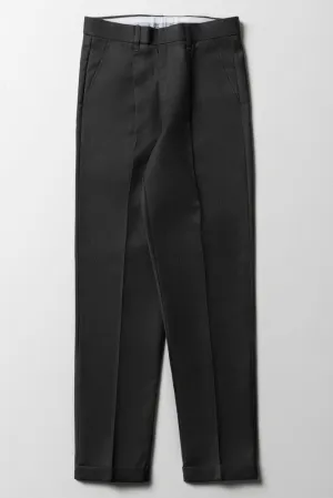 Boys School Turn Up Pants Grey