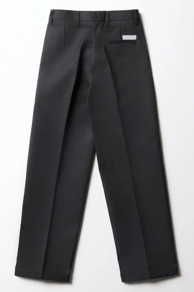 Boys School Turn Up Pants Grey