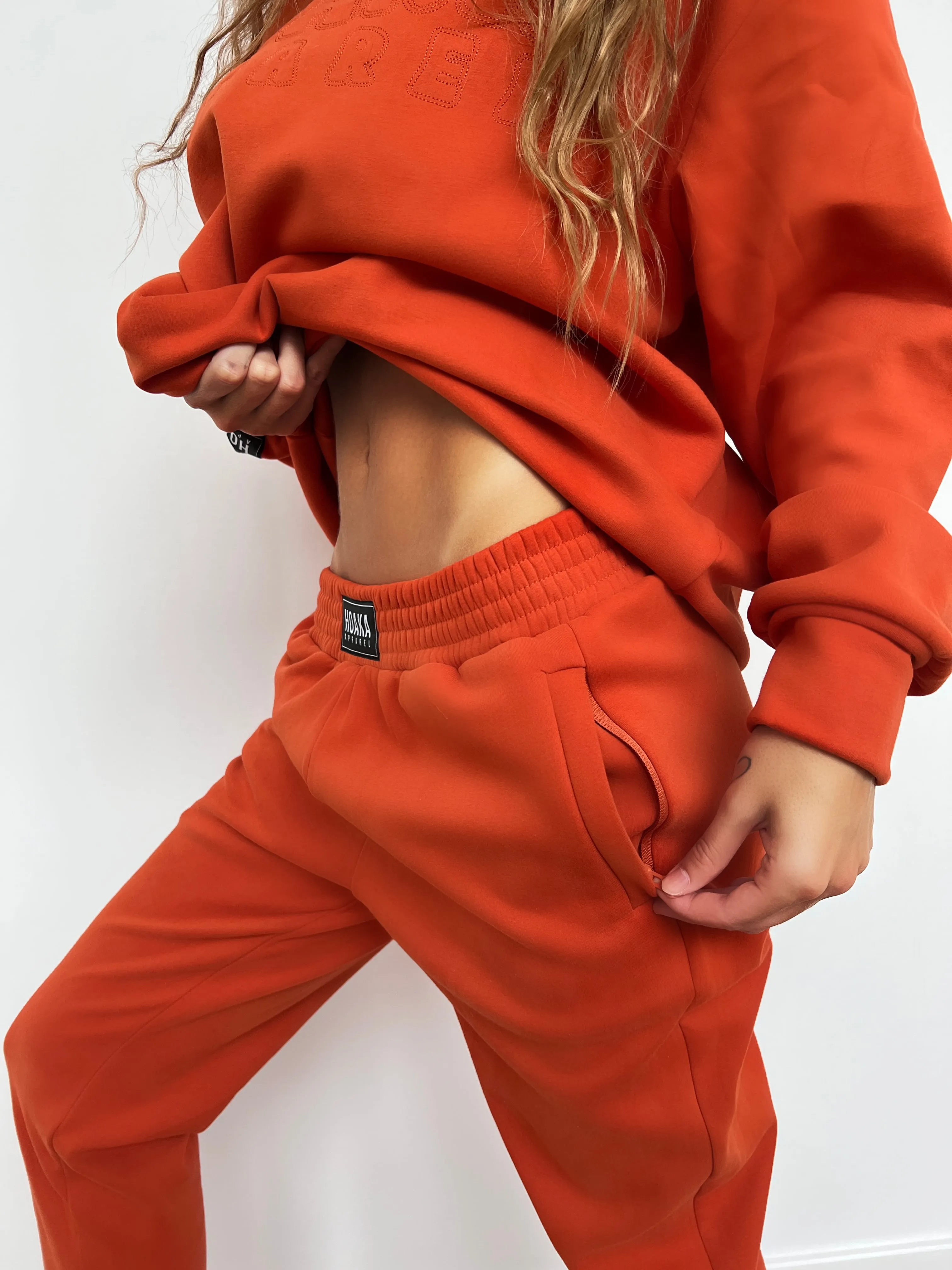 Burnt Orange Comfy Joggers - Final Sale