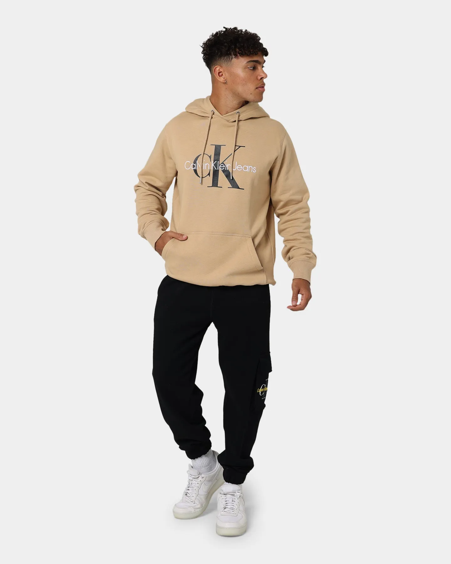Calvin Klein Seasonal Monogram Hoodie Tawny Sand
