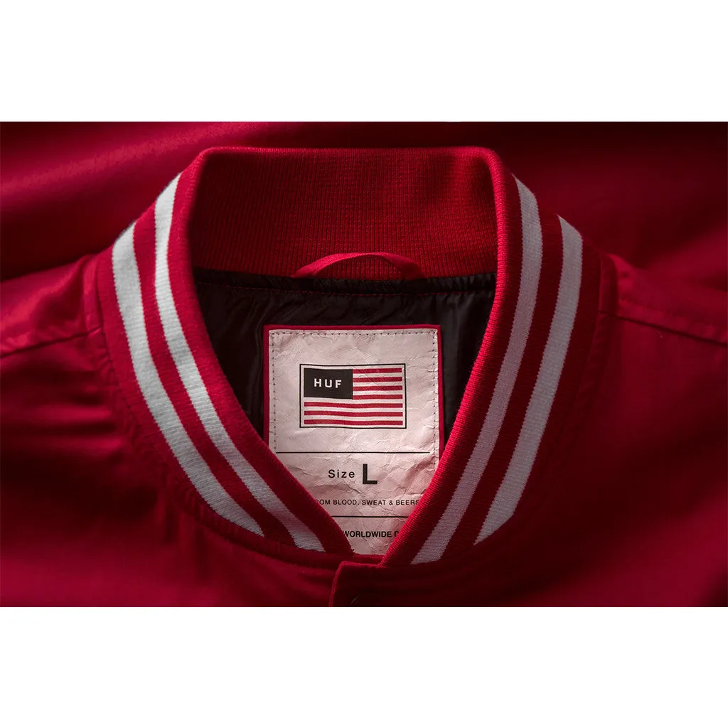 CLASSIC H BASEBALL JACKET // RED