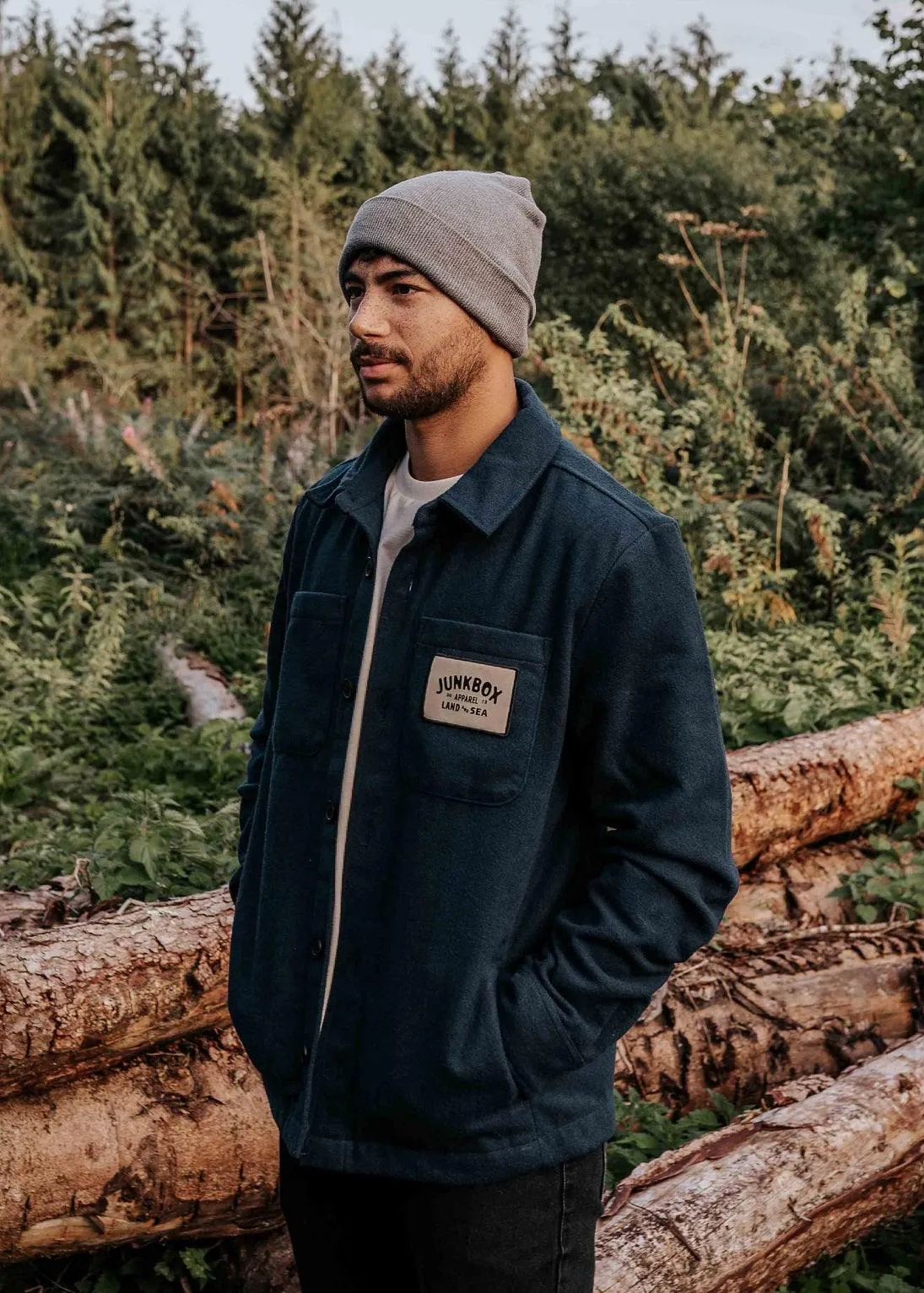 Classic Navy Recycled Overshirt Jacket