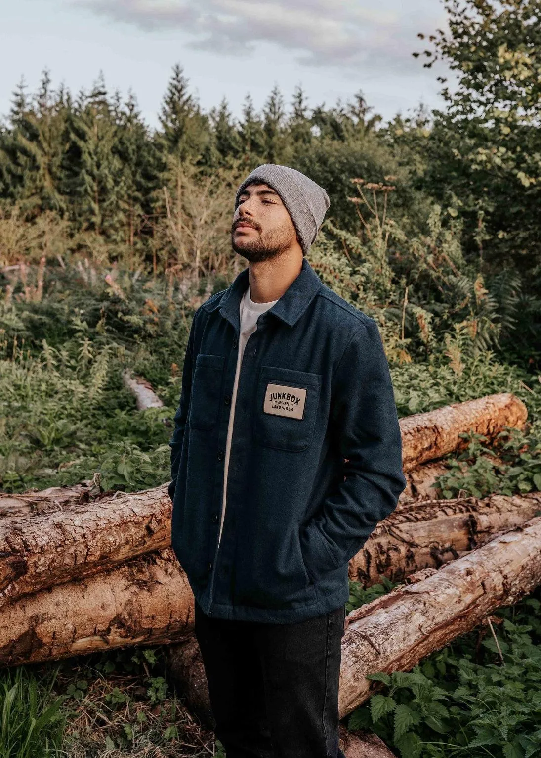 Classic Navy Recycled Overshirt Jacket