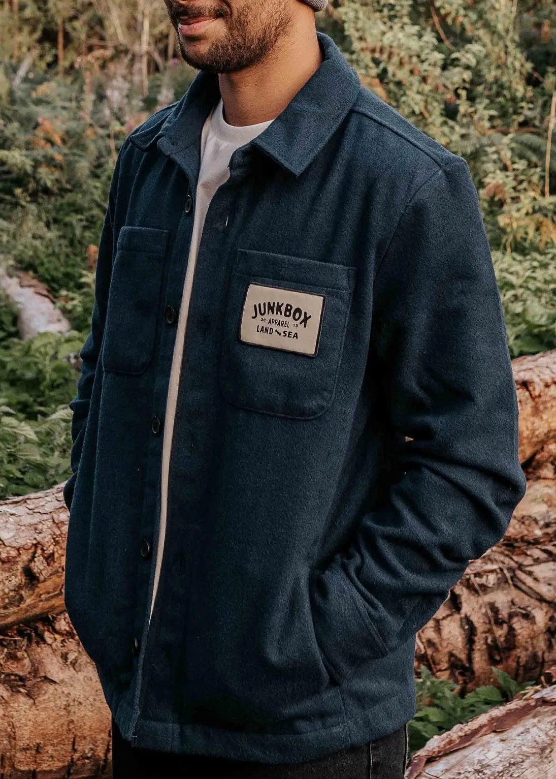 Classic Navy Recycled Overshirt Jacket