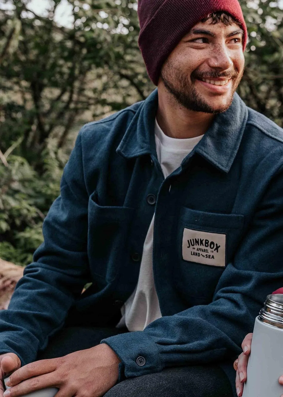 Classic Navy Recycled Overshirt Jacket