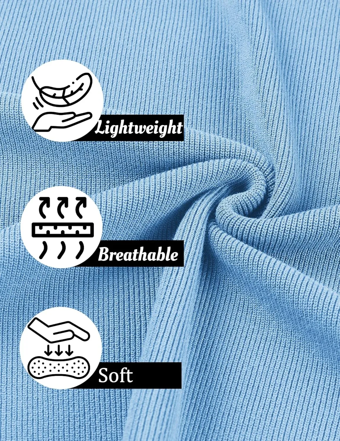COOFANDY Mens Slim Fit Knit Polo Shirts Business Lightweight Polo Sweater Casual Summer Ribbed Textured Collared T Shirt