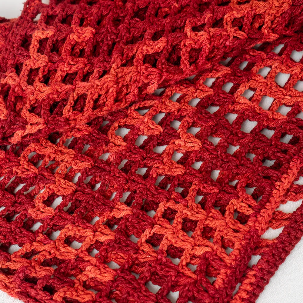 Crochet Cropped Sweater Cotton Red, 1 Size - SALE CLOTHING & KIDS