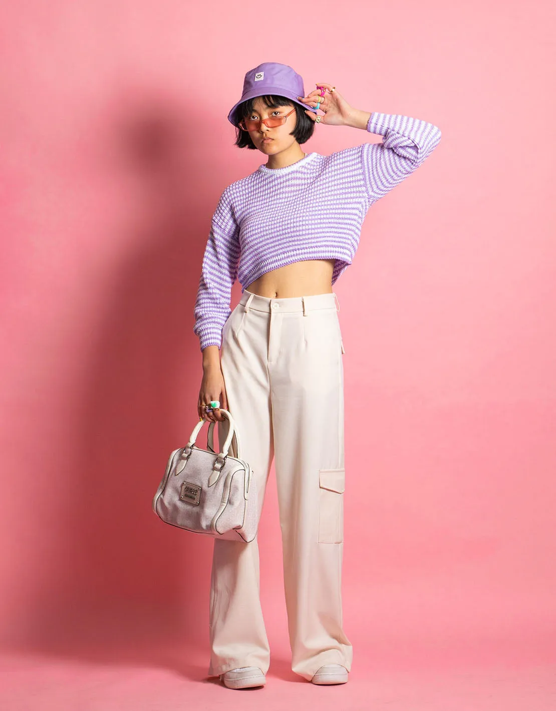 Cropped cozy sweater