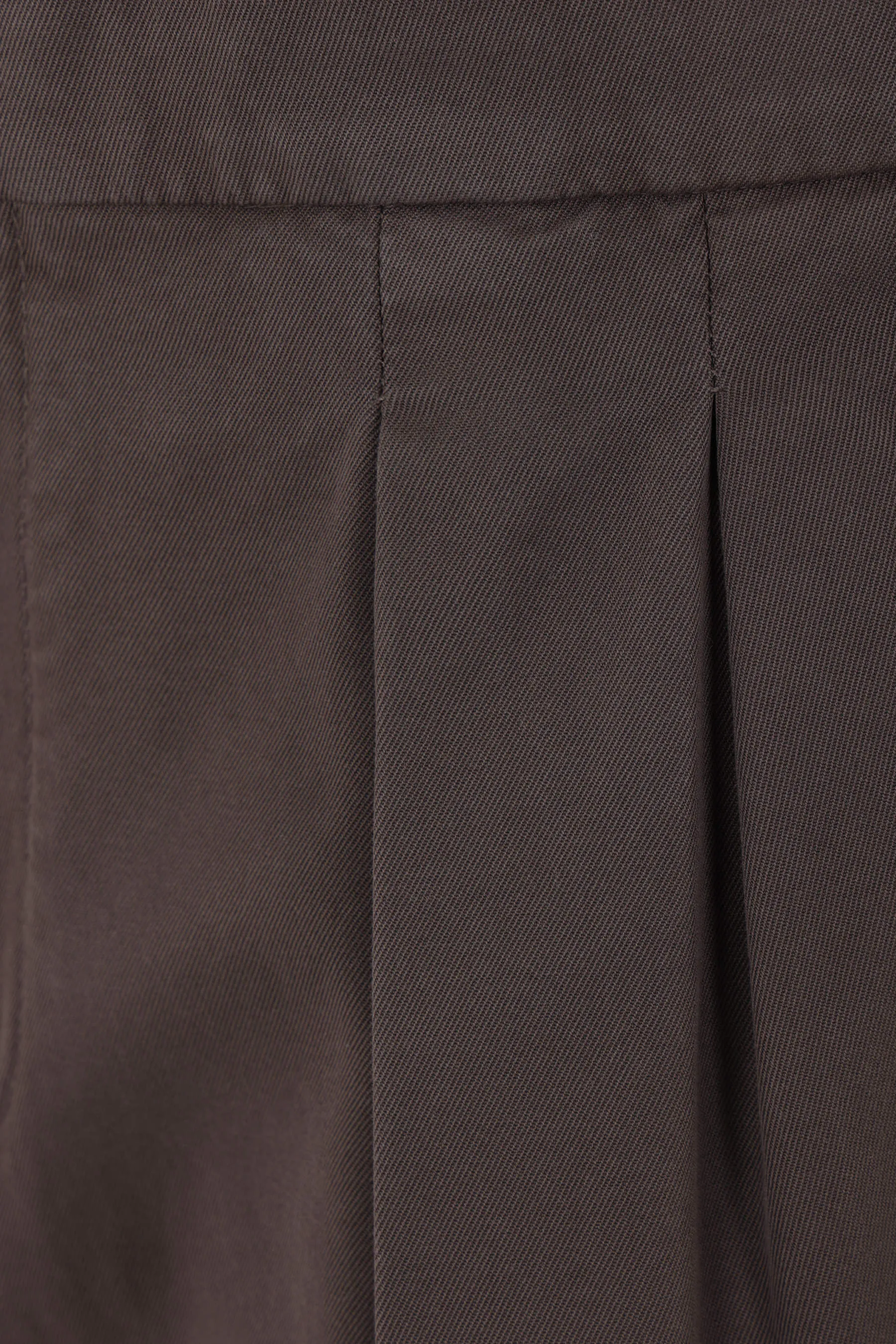 Double Pleated Gabardine Cotton Trousers