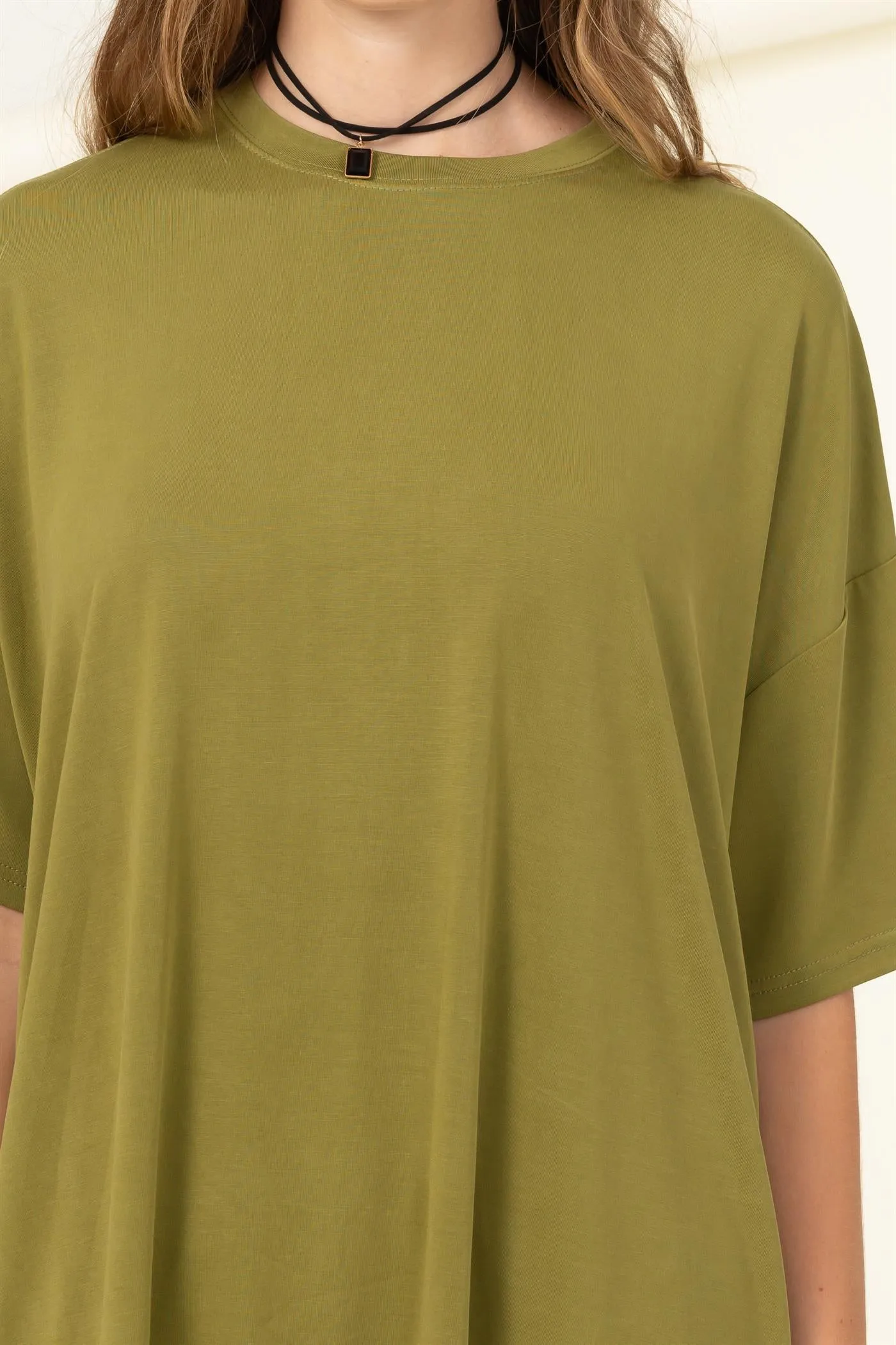 DZ23A156-OVERSIZED SHORT SLEEVE BASIC TOP