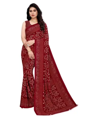 Elegant Printed Georgette Saree For Women