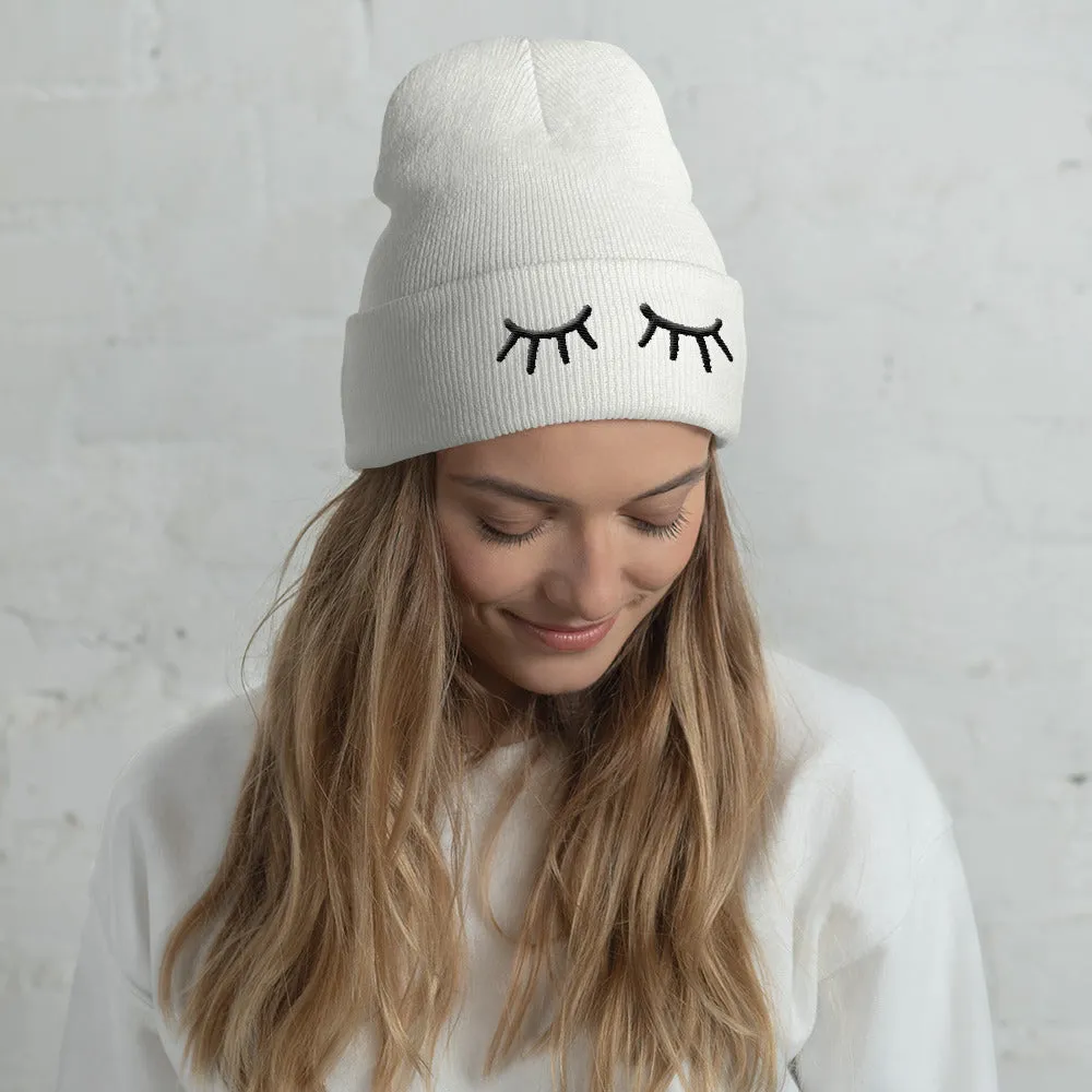 Eyelash Cuffed Beanie