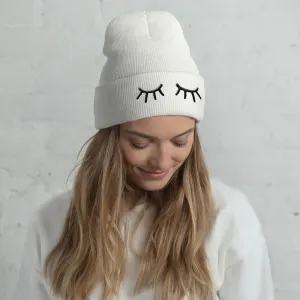 Eyelash Cuffed Beanie