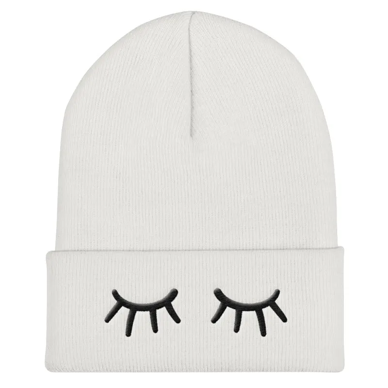 Eyelash Cuffed Beanie