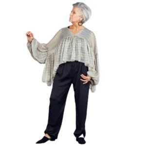 Hi Low Gathered Blouse - Rossi - Linear