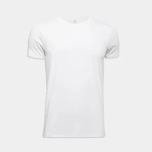 Hvid crew neck bambus T-shirt