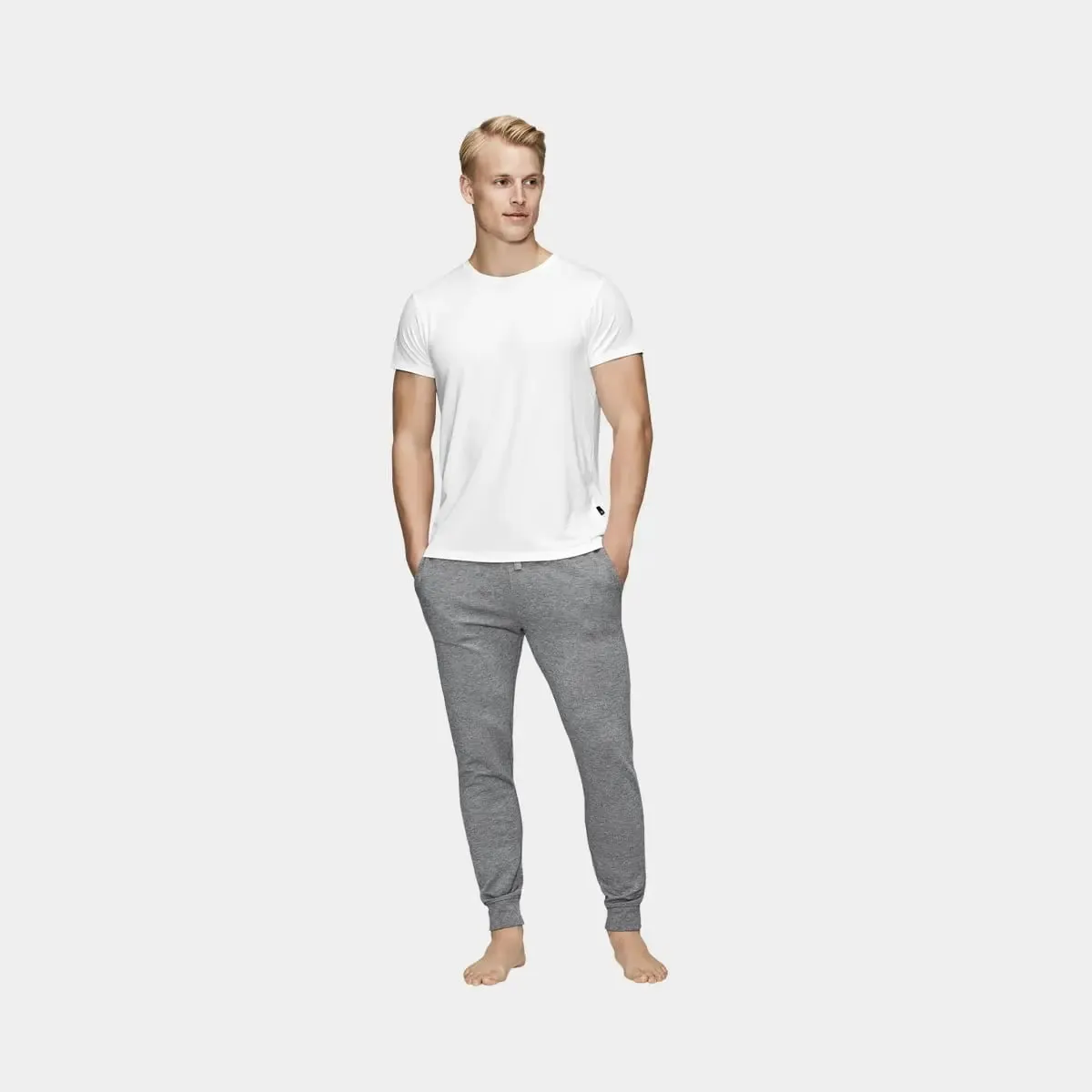 Hvid crew neck bambus T-shirt