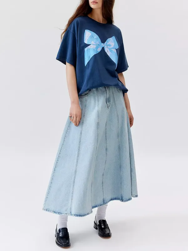 Kayla Butterfly T-shirt For Women, Simple Style, Round Neck And Short Sleeves
