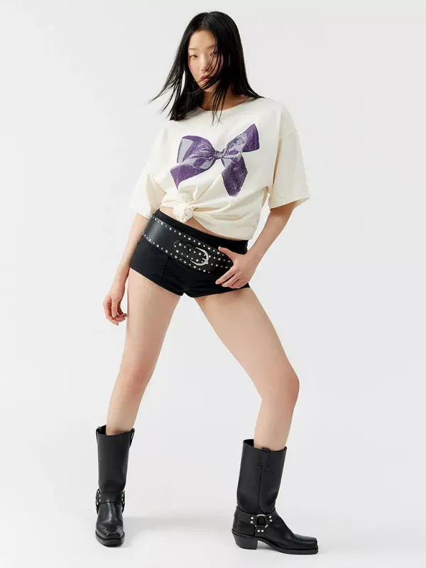 Kayla Butterfly T-shirt For Women, Simple Style, Round Neck And Short Sleeves