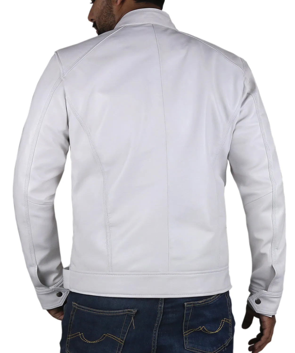 Leather Jackets Hub Mens Genuine Lambskin Leather Jacket (Black, Fencing Jacket) - 1501266