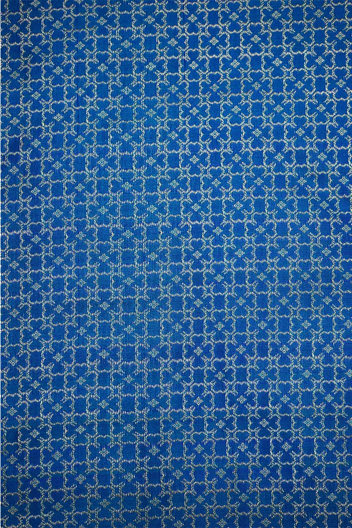 METALLIC BLUE WITH CYAN BLUE PURE KANCHIVARAM SILK SAREE