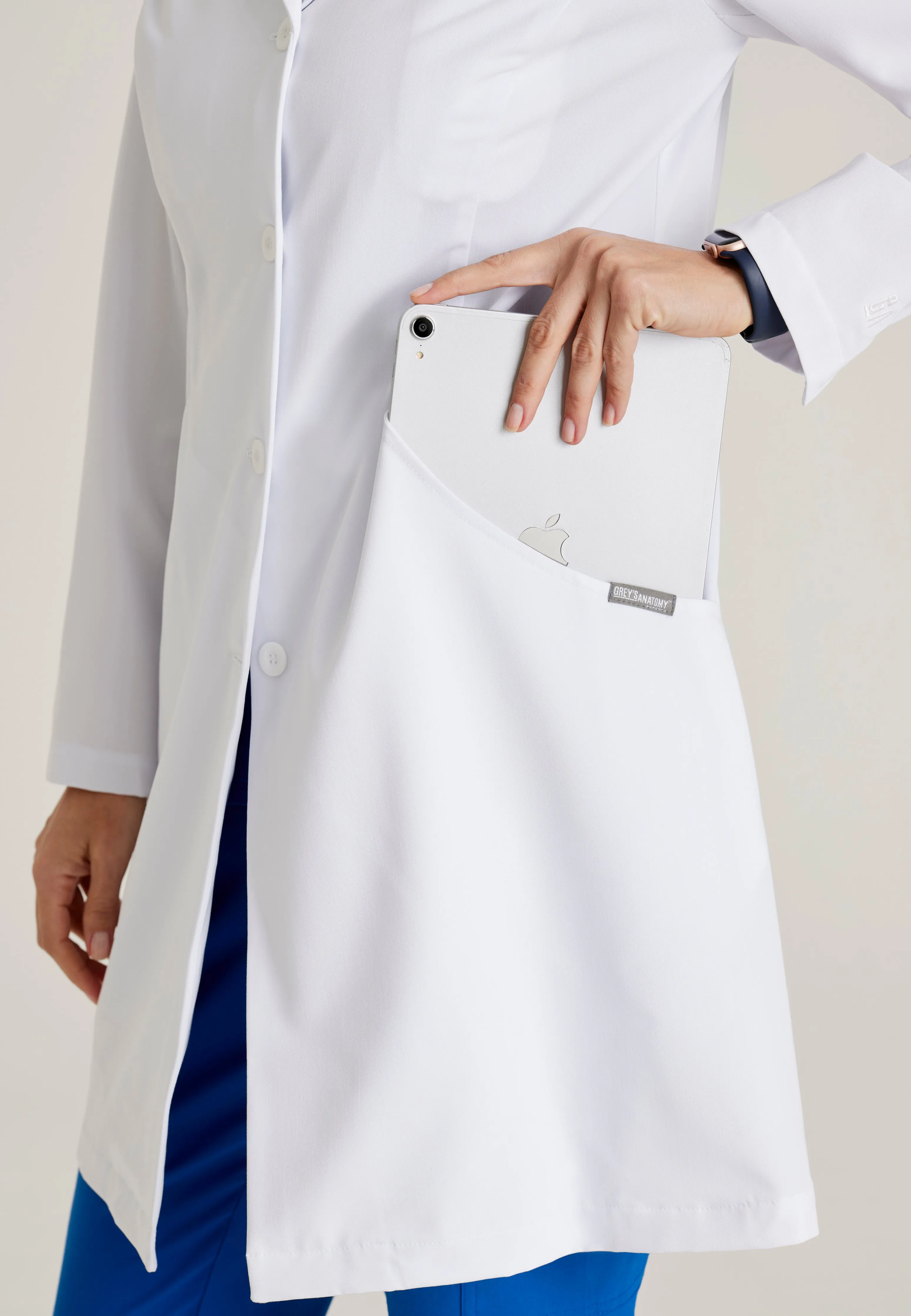 Penelope 4-Pocket 35" 4-Button Lab Coat