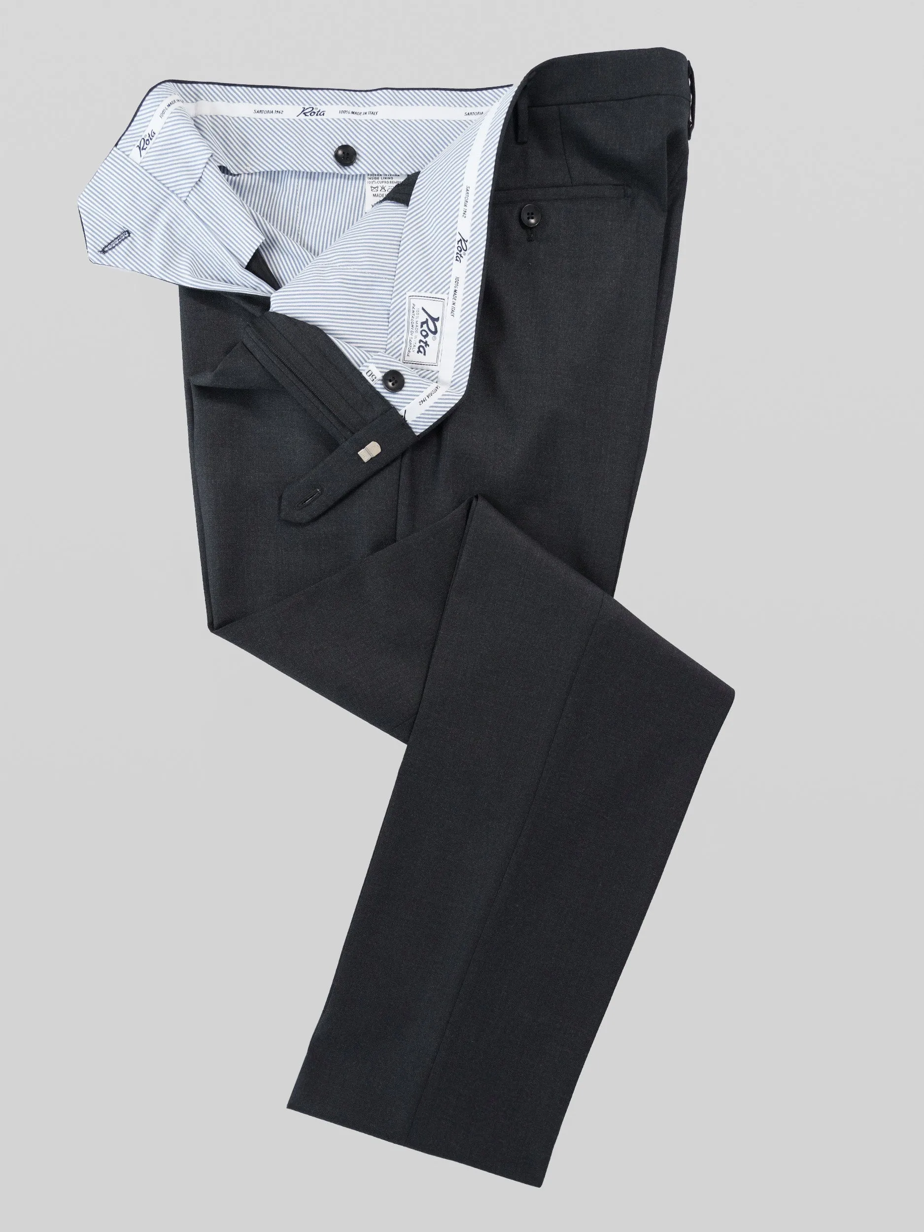 Roma dark grey wool trouser