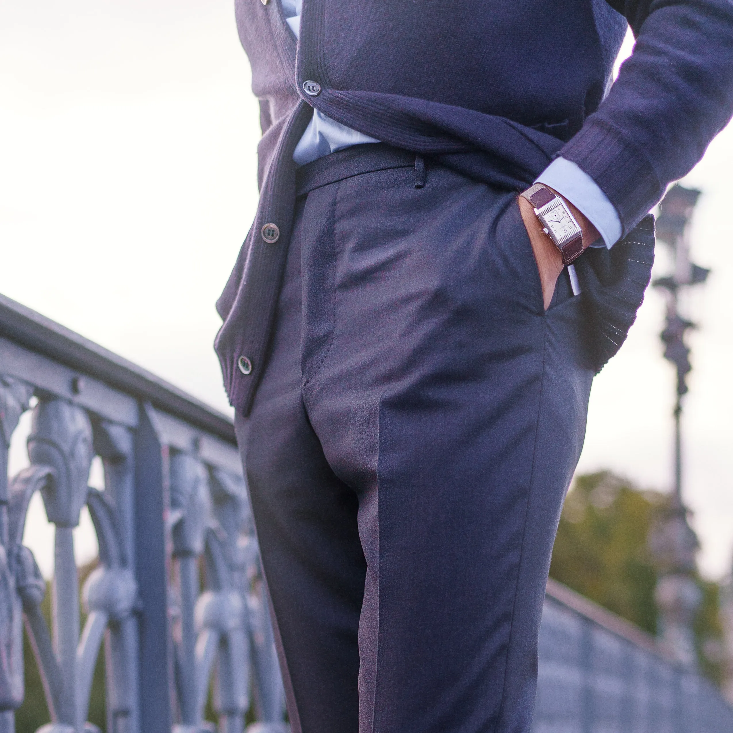Roma dark grey wool trouser