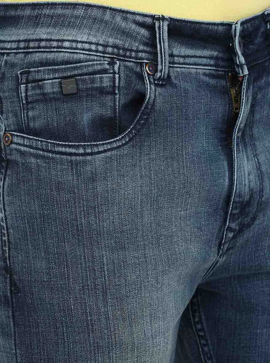 Smoke Blue Washed Straight Fit Jeans | JadeBlue