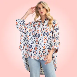 Tie Dye Print Blouse