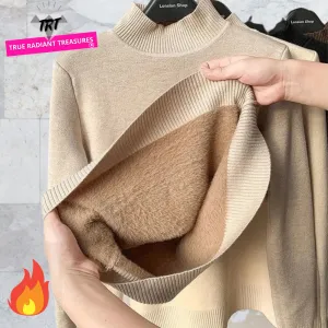 Turtleneck Velvet Sweater