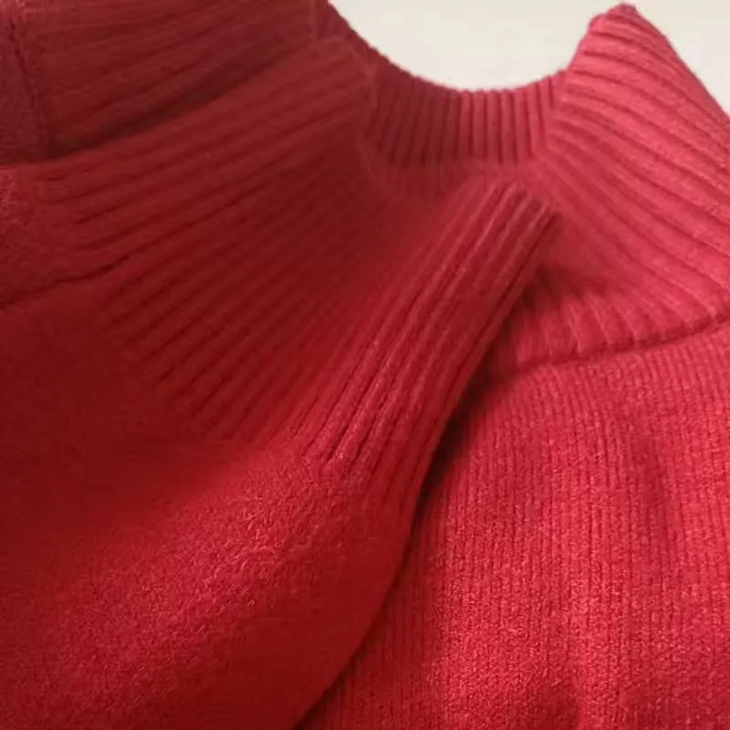 Turtleneck Velvet Sweater
