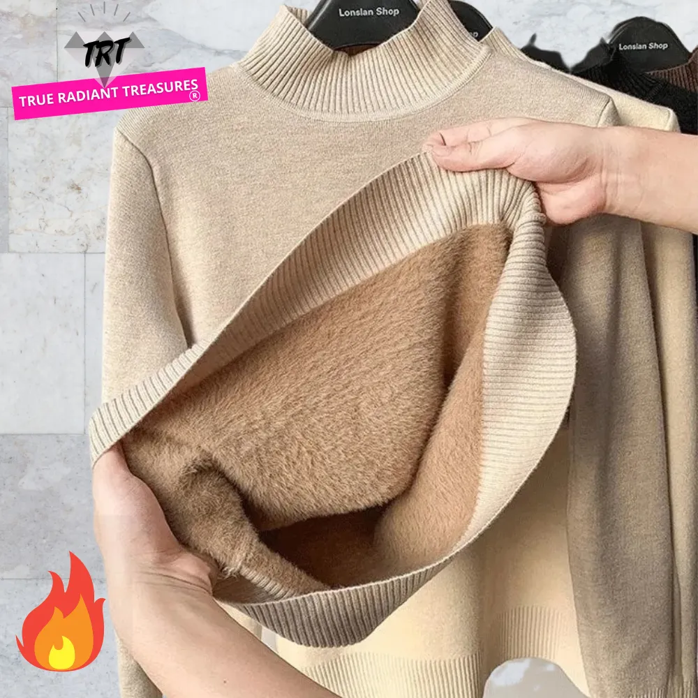 Turtleneck Velvet Sweater