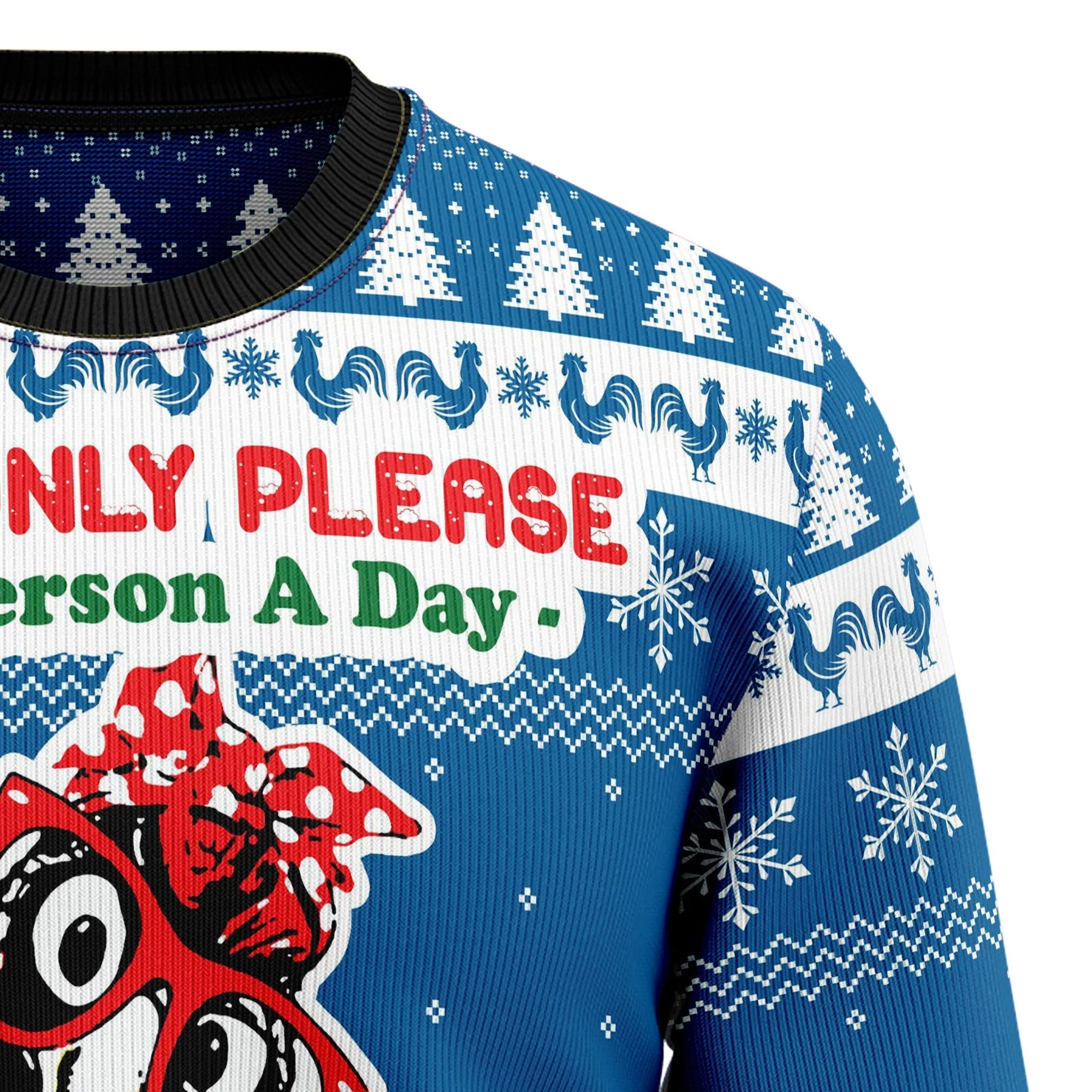 Ugly Christmas Sweater JulesRoche Cotton Blend Warm Graphic