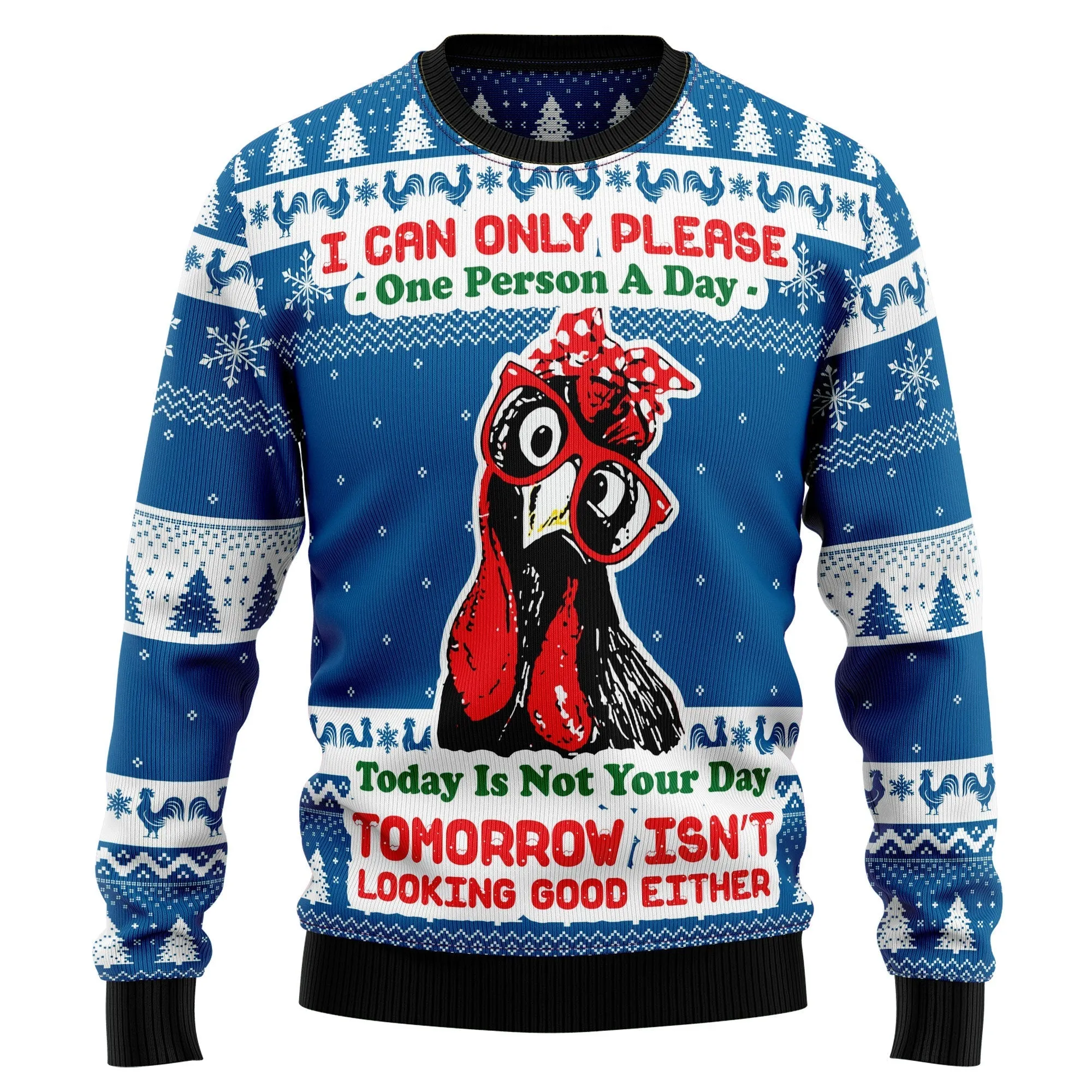 Ugly Christmas Sweater JulesRoche Cotton Blend Warm Graphic
